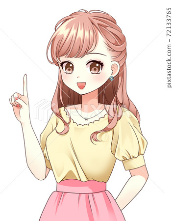 Female index finger pose 72133765
