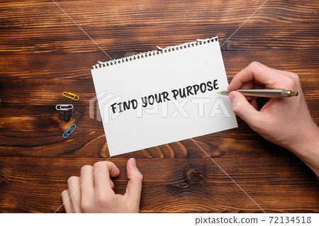 Handwritten question find your purpose concept on paper 72134518