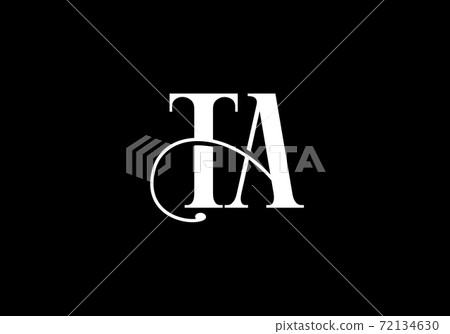 Initial Monogram Letter T A Logo Design Vector Template. T A Letter Logo Design 72134630