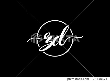 Initial Monogram Letter Z D Logo Design Vector... - Stock Illustration ...