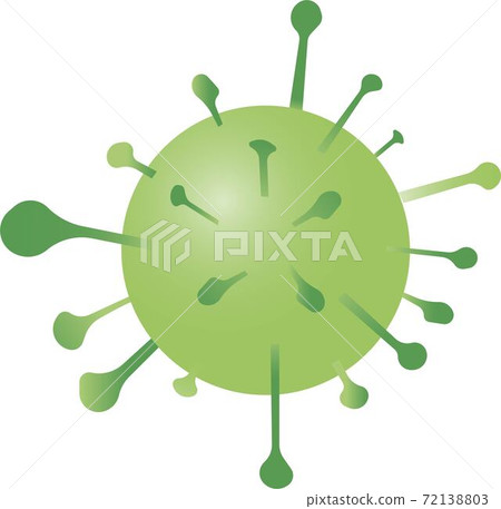 Coronavirus COVID-19 symbol in green. Global pandemic alert. 72138803