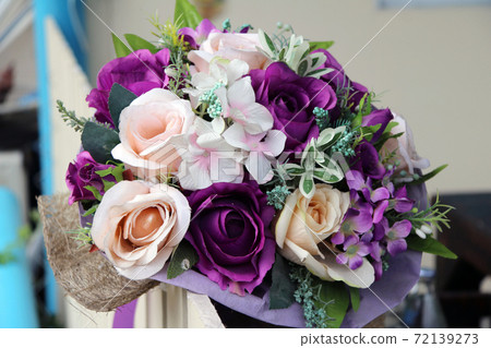 Artificial Flowers from fabric, handmade of a copy of flower. Artificial Flowers from fabric, handmade of a copy of flower. 72139273
