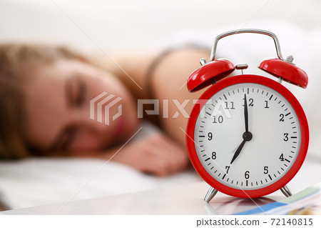 Young beautiful woman sleep well in the morning alarm Young beautiful woman sleep well in the morning alarm 72140815