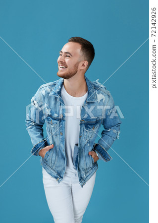 handsome smiling man in denim handsome smiling man in denim 72142926