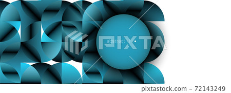 Geometric abstract background. Circle shapes 72143249