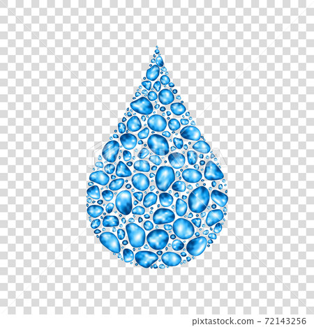 Blue water drop icon isolated on transparent... - Stock Illustration ...