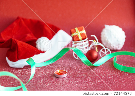 Xmas, winter, new year concept - layout white plate on which there are three Christmas trees cut from sausage cheese bread with santa hat and golden candles in form of numbers 2021 Blue background Xmas, winter, new year concept - layout white plate on which there are three Christmas trees cut from sausage cheese bread with santa hat and golden candles in form of numbers 2021 Blue background 72144573