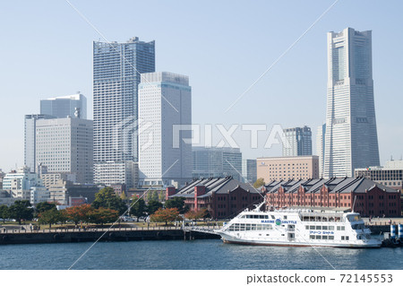 從橫濱大碼頭的港未來區視圖 從橫濱大碼頭的港未來區視圖 72145553