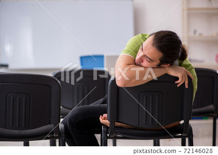 Young male student in business presentation concept 72146028