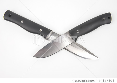 knives for camping and hunting on a white background. cutting tool. isolated object 72147191