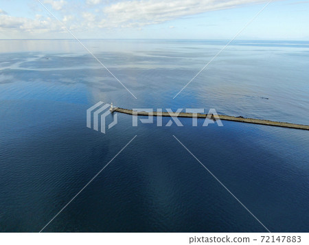 根室港的鳥瞰圖 72147883