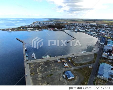 Aerial view of the harbor scenery of Nemuro Port Aerial view of the harbor scenery of Nemuro Port 72147884