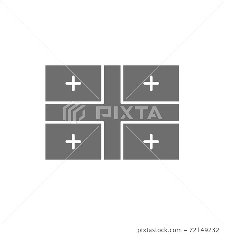 Flag of Georgia grey icon. Isolated on white background 72149232