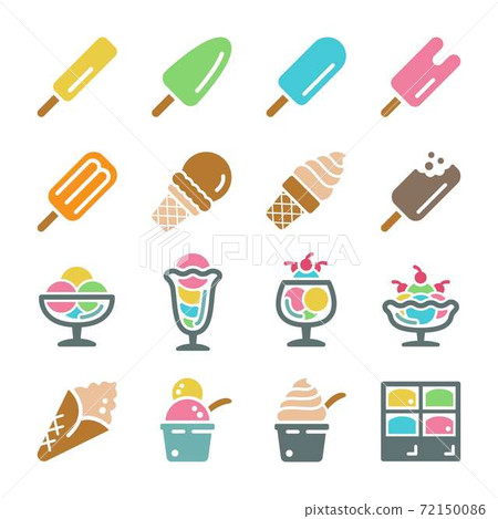 ice cream icon set 72150086