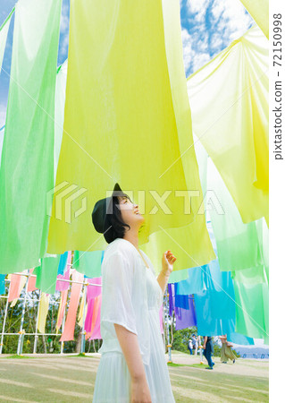 Shiga Prefecture Lake Biwa View Hill Rainbow Curtain 72150998