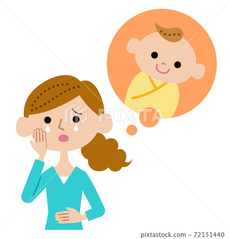 一個想要一個孩子但是不育和流淚的女人 72151440