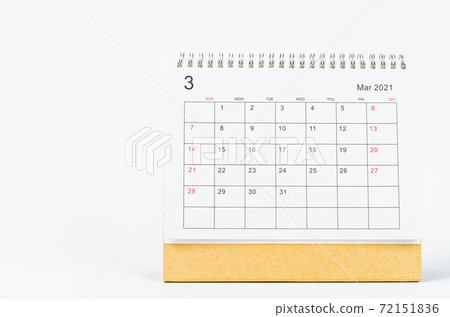 March 2021 Calendar desk for organizer to plan and reminder. 72151836