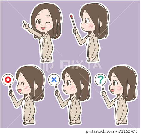 Business woman pointer set 72152475