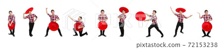 Funny mexican with sombrero in concept Funny mexican with sombrero in concept 72153238