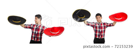 Funny mexican with sombrero in concept Funny mexican with sombrero in concept 72153239