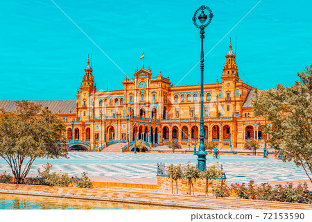 Square of the Spain is a square in the Maria Luisa Park, in Sevi 72153590