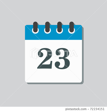 Icon calendar page day, template calendar date 23 72154151