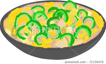 手繪苦瓜香菇圖 72156478