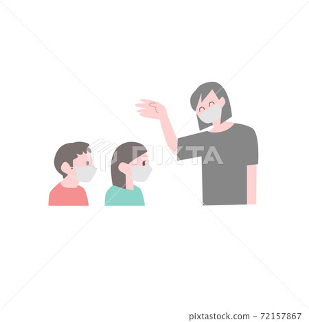 戴著面具教的插圖素材 戴著面具教的插圖素材 72157867