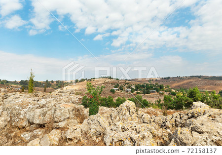 panorama of nature in northern Israel 72158137