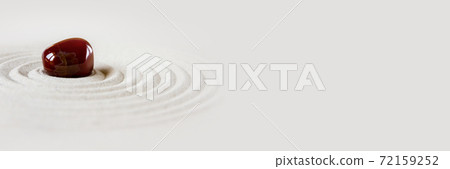Zen japanese garden background. Horizontal banner 72159252