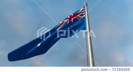3d rendering of the national flag of the Australia 72160309