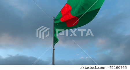 3d rendering of the national flag of the Bangladesh 72160333