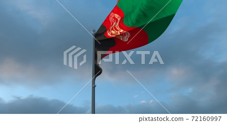 3d rendering of the national flag of the Afghanistan 72160997