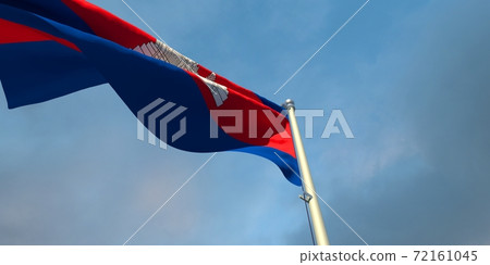 3d rendering of the national flag of the Cambodia 72161045