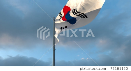 3d rendering of the national flag of the South Korea 3d rendering of the national flag of the South Korea 72161120