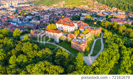 Brasov, Romania - The Citadel aerial view 72161679