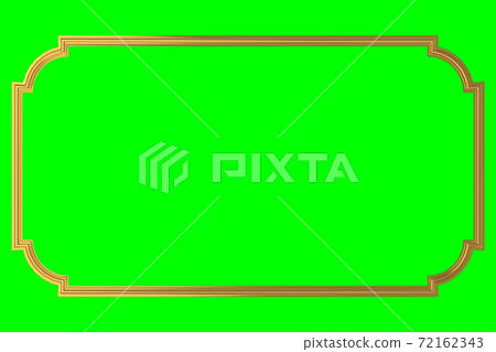 3d models of gilded stucco decorations for the interior. Isolated image on a green background. 3d render. 72162343