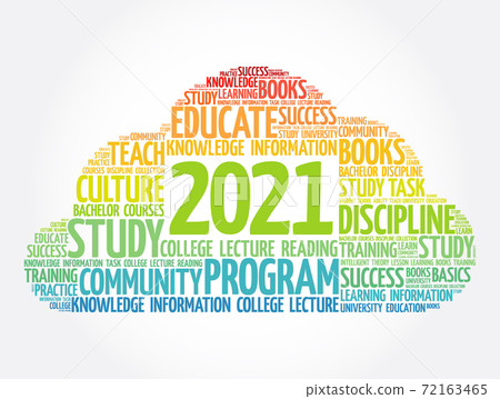 2021 Education word cloud, business concept background 72163465