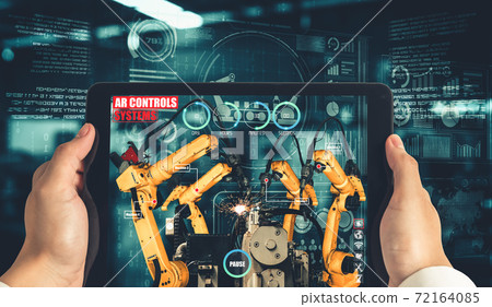 Engineer controls robotic arms by augmented reality industry technology 72164085