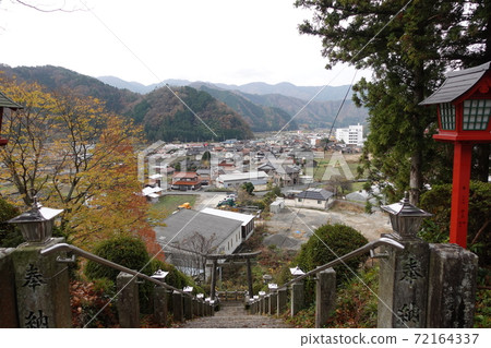 View from the approach to Shingu Shrine, Yoshika-cho, Kanoashi-gun, Shimane Prefecture View from the approach to Shingu Shrine, Yoshika-cho, Kanoashi-gun, Shimane Prefecture 72164337