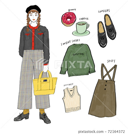 Coordination hand-drawn illustration Coordination hand-drawn illustration 72164372