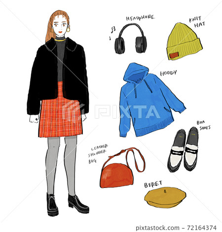 協調手繪插圖 72164374