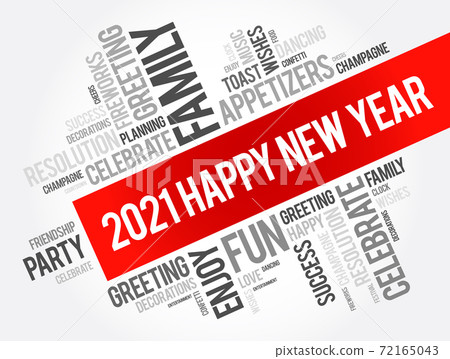 2021 Happy New Year greeting word cloud collage, Happy New Year 2021 Happy New Year greeting word cloud collage, Happy New Year 72165043