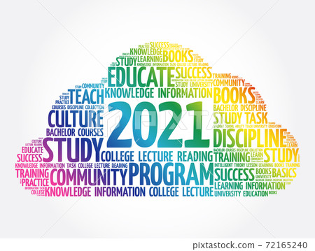 2021 Education word cloud, business concept background 72165240