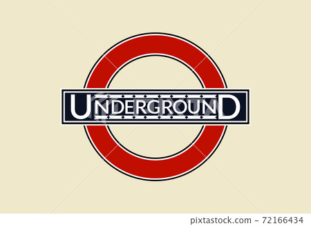 London Underground vintage sign circle logo isolated 72166434