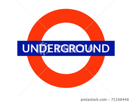 London Underground classic sign circle logo isolated 72166448