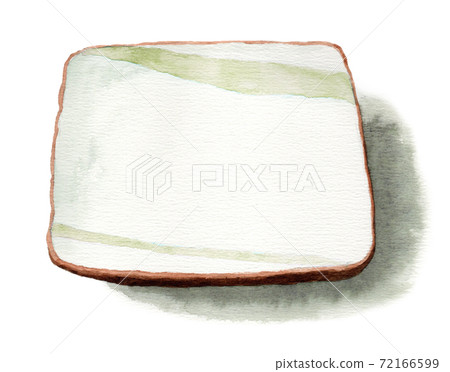Analog watercolor square plate 72166599