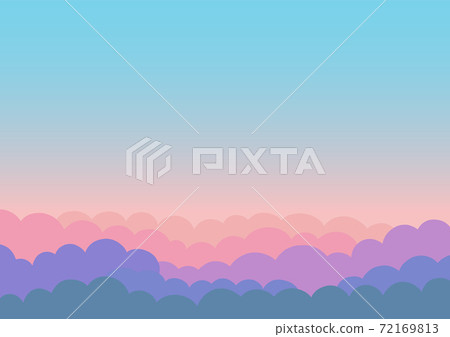 美麗的日出天空的插圖 72169813