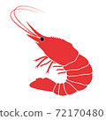 Shrimp simple silhouette illustration 72170480