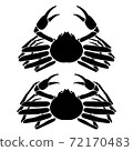Crab club simple silhouette illustration set 72170483